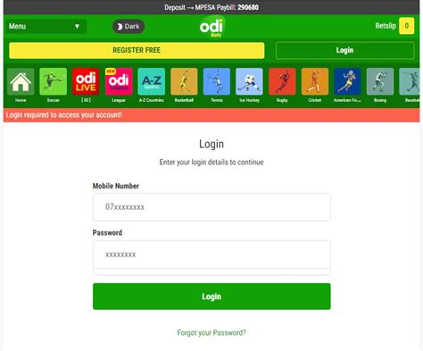 How to join Odibets and place your bet, change password.